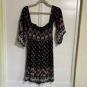 Live 4 Truth Black and Pink Patterned Dress